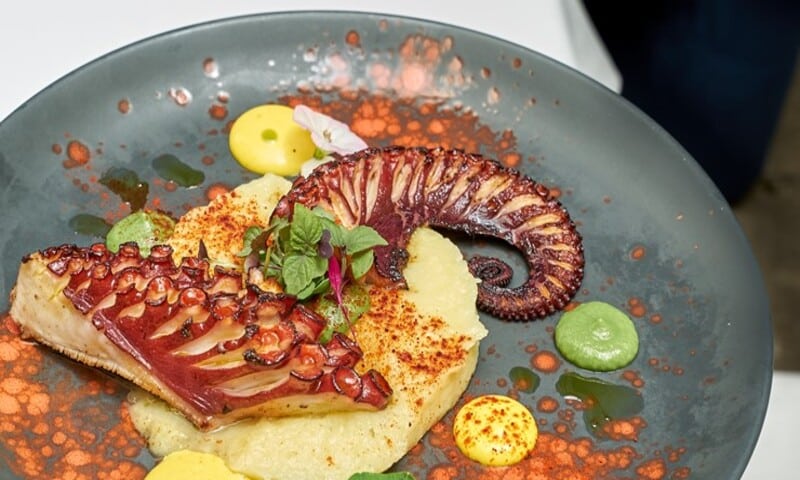 Grilled octopus in s'Àngel Palma