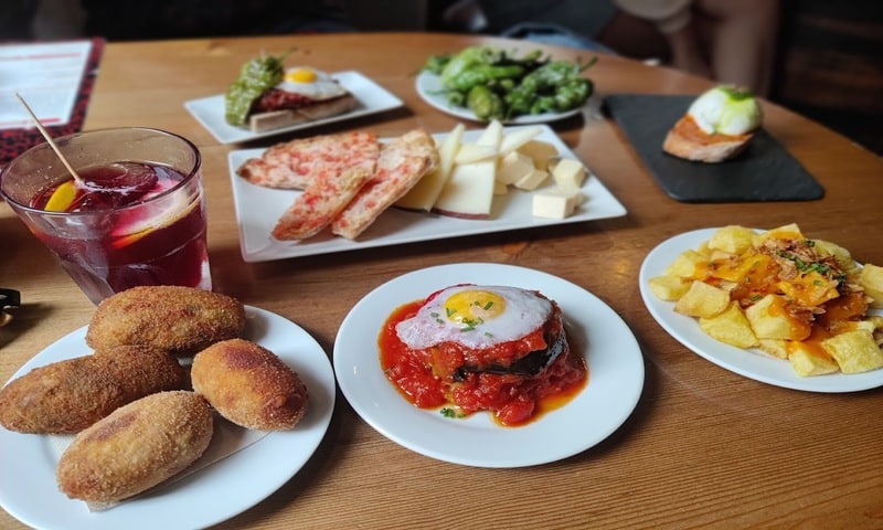 Tapas at Bar Espanya, considered the best tapas bar in Palma de Mallorca