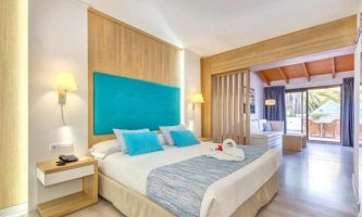 Vista del dormitorio del hotel