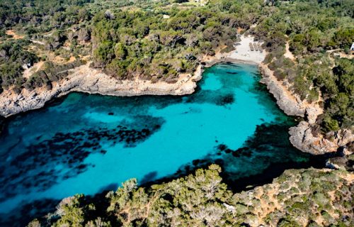 Foto aérea de Cala Sa Nau y su entorno