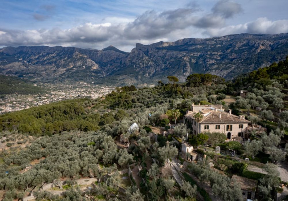 Vista áerea de Ca's Xorc en Sóller, Mallorca