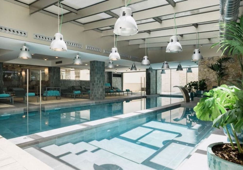 Interior de la bonita zona de SPA en Hotel Vicenç de la Mar