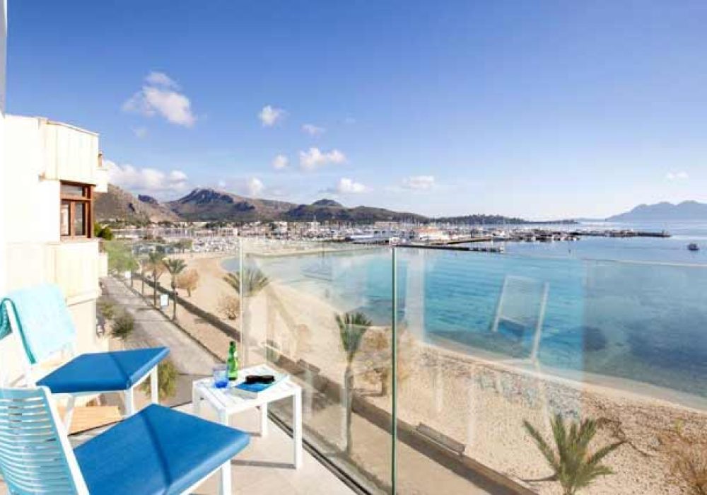 Vista del mar desde una terraza