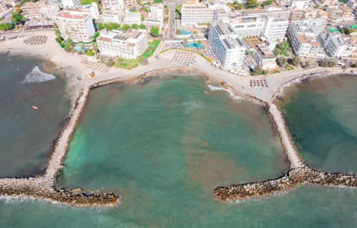 Imagen aérea Cala Bona playa central